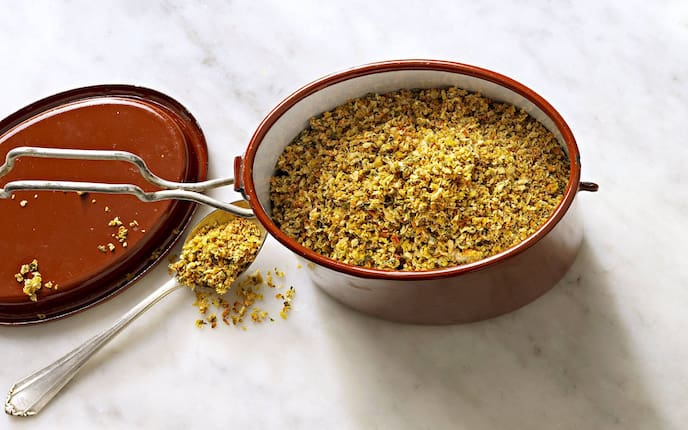 Suppenwürze, Emailletopfe, Löffel