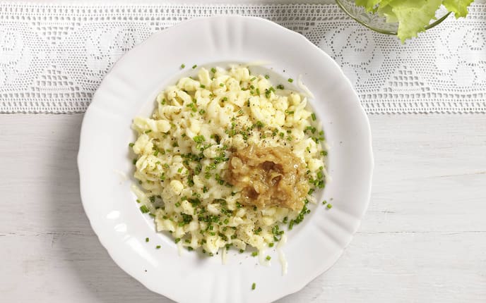 Topfenspätzle, Rezept, Servus