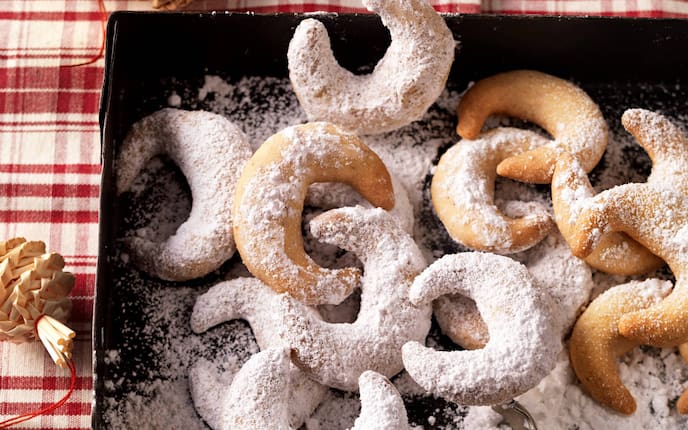 Vanillekipferl, Backen, Weihnachtskekse, Weihnachten, Servus