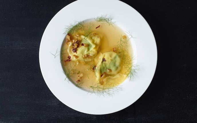 Teigtascherl, Suppe, Zwiebel, Dill, Suppe, Vorspeise, Fisch, Servus Rezept