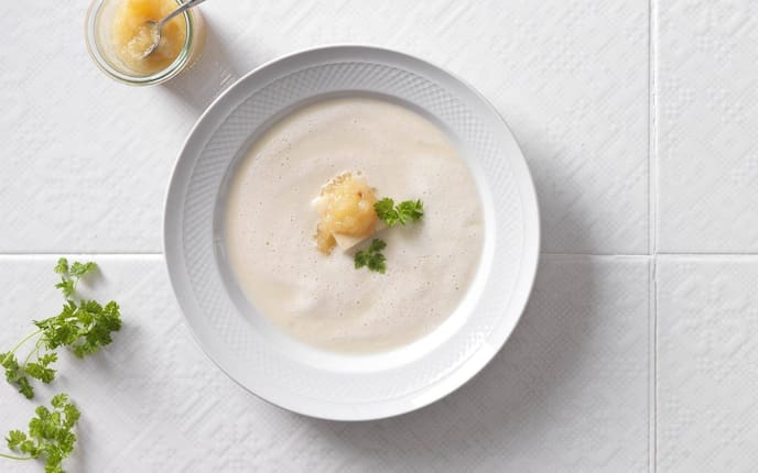 Apfelmarmelade, Selleriecremesuppe, Suppe, Vorspeise, Petersil, Servus Rezept
