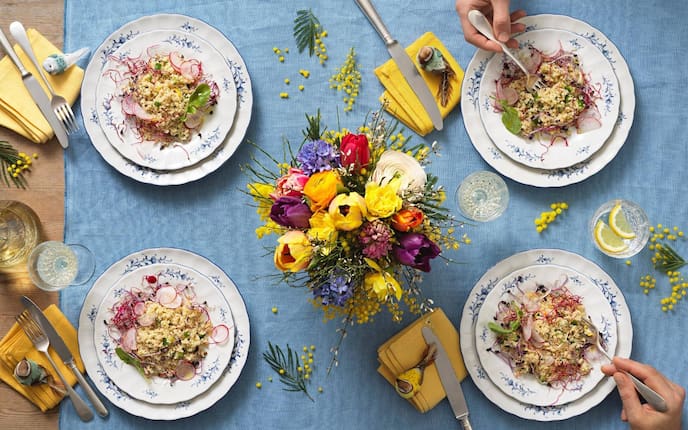 Couscous-Salat, Minze, Radieschen, Vorspeise, Servus Rezept