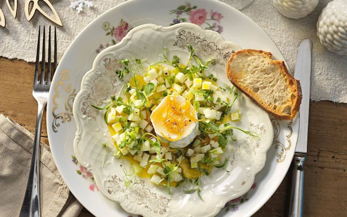 Kohlrabi, Käse, Vorspeise, Brot, Servus Rezept