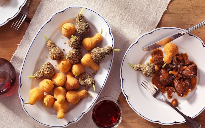 Rezept Williamskroketten klassisch und mit Kürbiskernen (Bild: Eisenhut & Mayer)