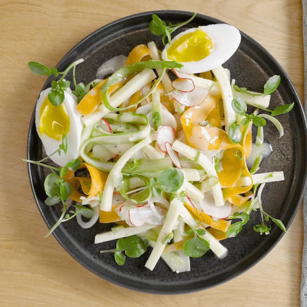 Salat, Eier, Käse, Frühlings-Salat, Vorspeise