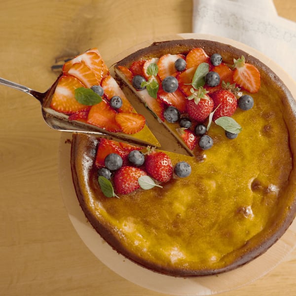 Käsekuchen, Cheesecake, Beeren, Erdbeeren, Heidelbeeren