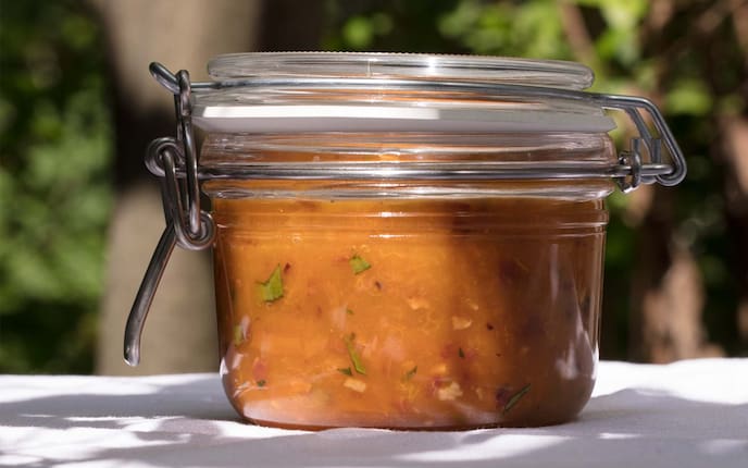 Aufstrich mit Marillen und Speck