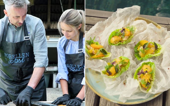 Paula Bründl, Reinanke, Salat-Schiffchen, Fischsalat, Weißensee