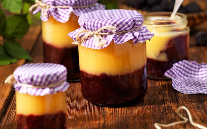 Marmelade, Löffel, Brombeere, Klarapfel