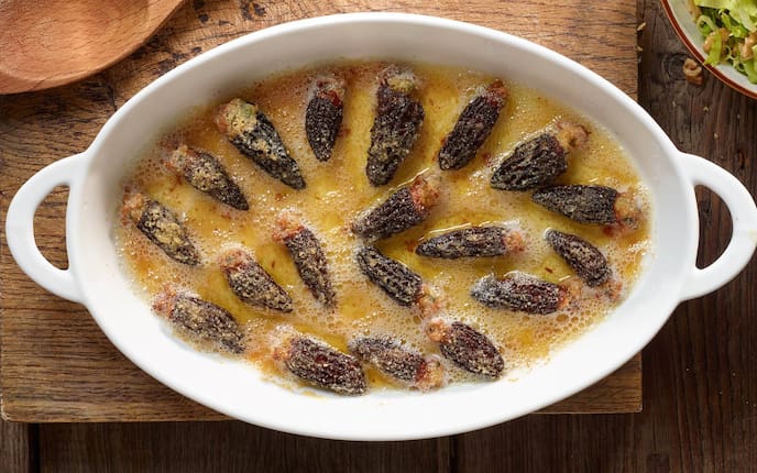 Morchel, Füllung, Butter, Pfanne, Servus Rezept