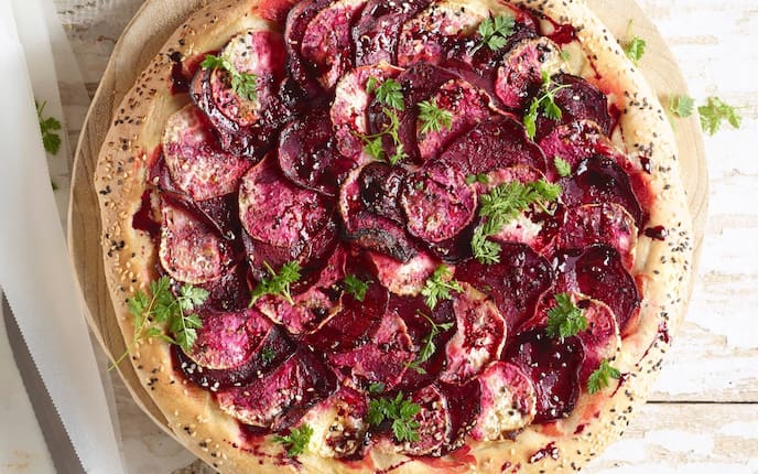 Sesamfladen, rote Rüben, Vorspeise, Servus Rezept